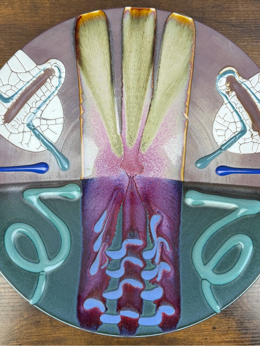 Vintage Matthew Patton Signed Studio Art Pottery Abstract Textured Ceramic Decor